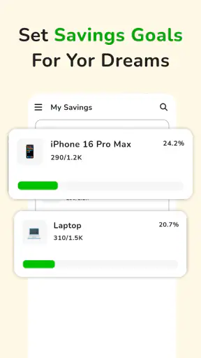 Money Saver - Savings Goal screenshot