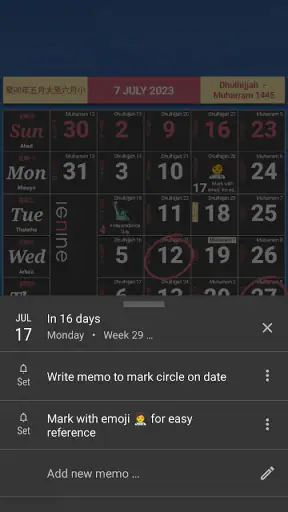 Monthly Calendar & Holidays screenshot
