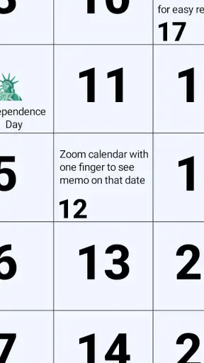 Monthly Calendar & Holidays screenshot