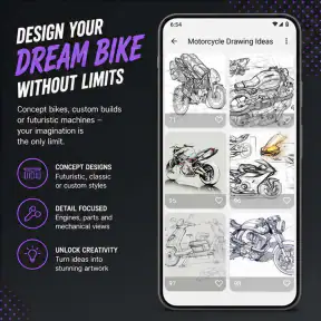 Motorcycle Drawing Ideas screenshot