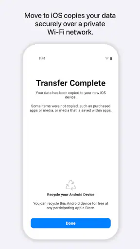 Move to iOS screenshot