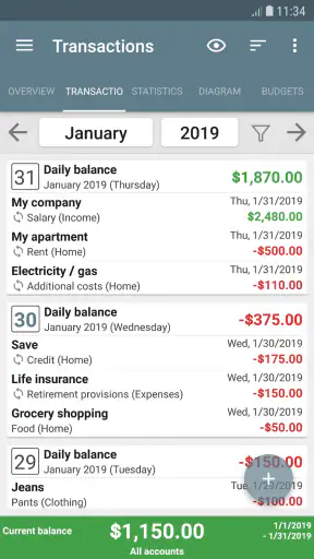 My Budget Book screenshot