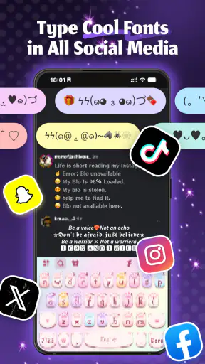 Neon Love Keyboard screenshot