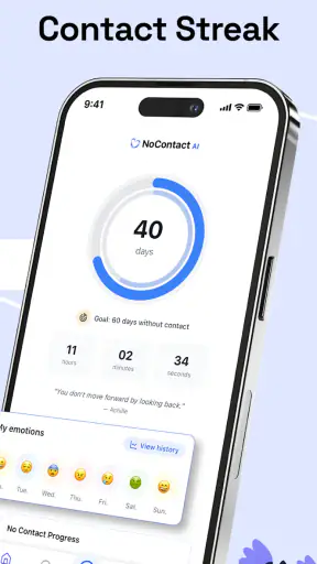 No Contact Tracker: AI Breakup screenshot