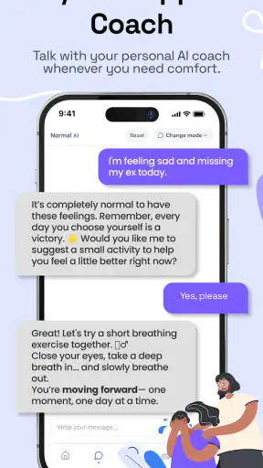 No Contact Tracker: AI Breakup screenshot