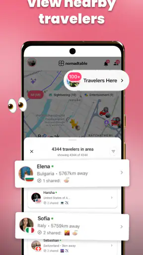 nomadtable: travel friends screenshot
