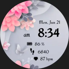 NXV01 Flower bloom watch face screenshot