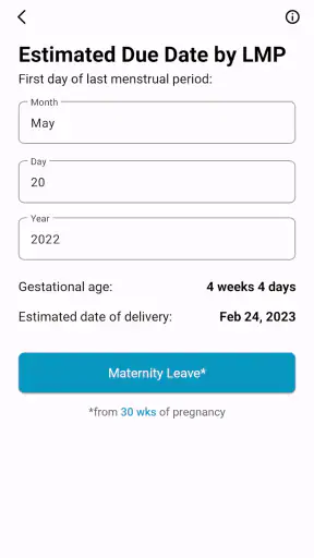 Obstetric Calculator screenshot