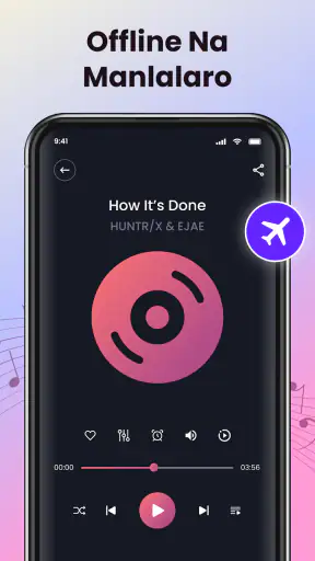 Offline musiikkisoittimella screenshot