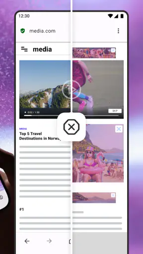 Opera browser na may VPN screenshot