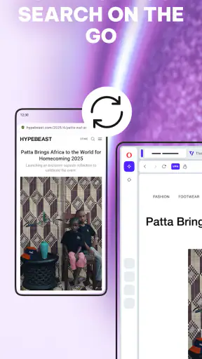 Opera browser na may VPN screenshot