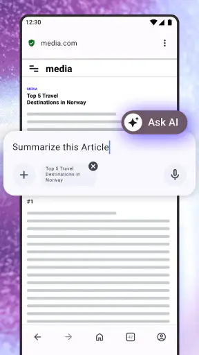 Opera browser na may VPN screenshot