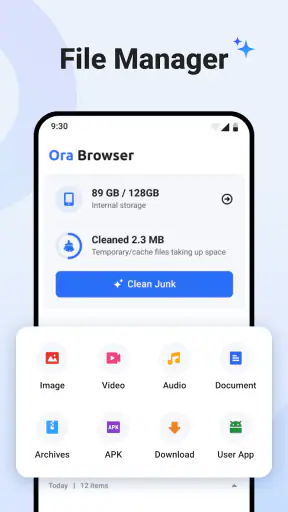 Ora Browser AI - File Manager screenshot