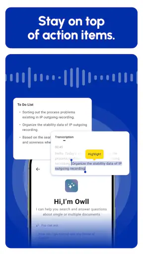 Owll: AI Note Taker & Recorder screenshot