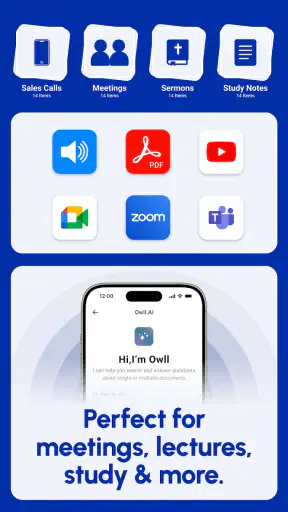 Owll: AI Note Taker & Recorder screenshot
