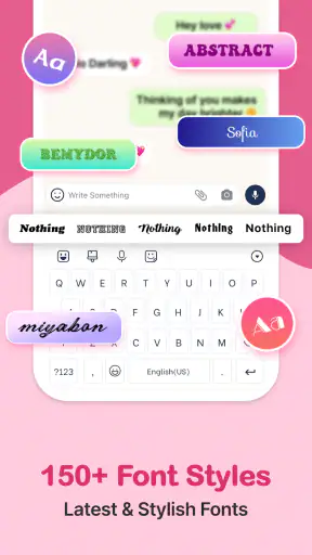 Pag-ibig Keyboard Tema & Fonts screenshot