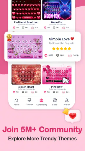 Pag-ibig Keyboard Tema & Fonts screenshot