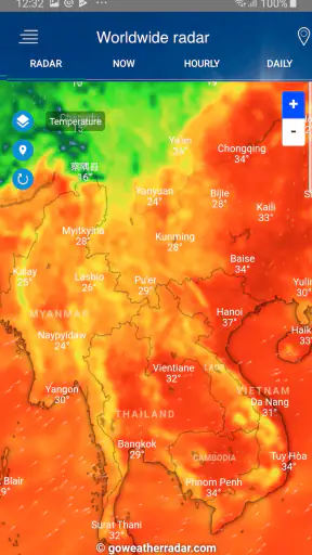 Panahon ng radar screenshot