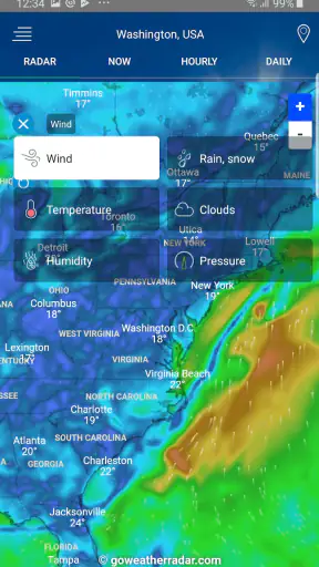Panahon ng radar screenshot