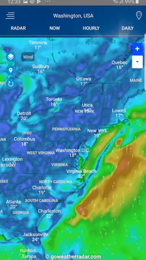 Panahon ng radar screenshot