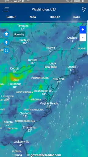 Panahon ng radar screenshot