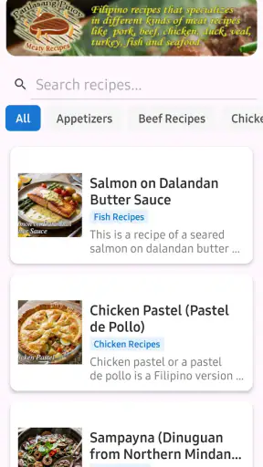 Panlasang Pinoy Meaty Recipes screenshot