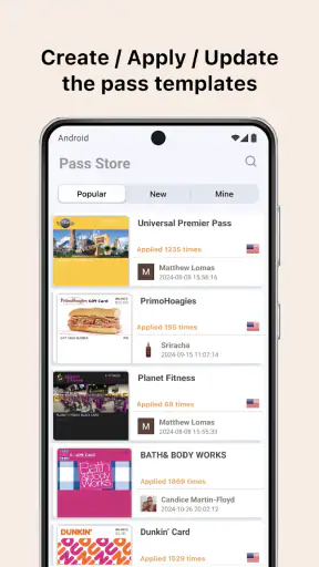 Pass2U Wallet - Add store card screenshot