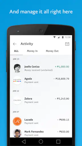 PayPal screenshot