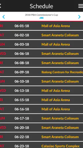 PBA - The App screenshot