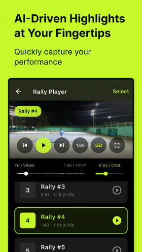 PerfectSwing:Rally Highlights screenshot
