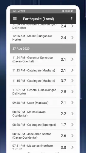 PH Weather And Earthquakes screenshot