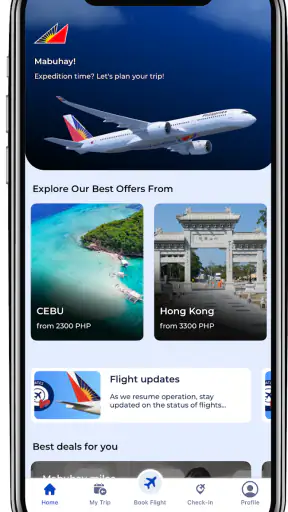 Philippine Airlines screenshot