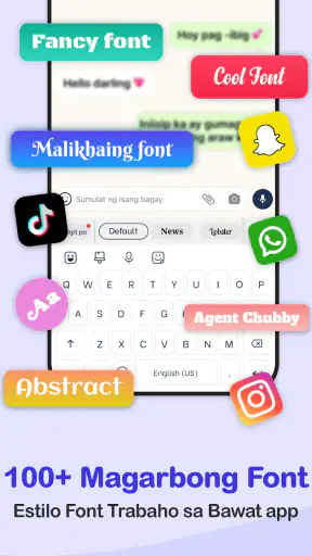 Photo Keyboard Mga Tema, Font screenshot