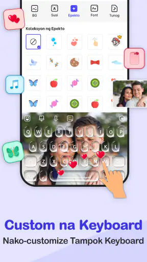 Photo Keyboard Mga Tema, Font screenshot