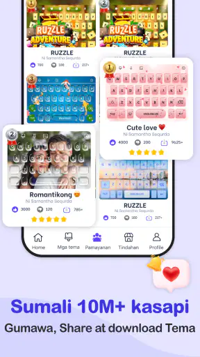 Photo Keyboard Mga Tema, Font screenshot