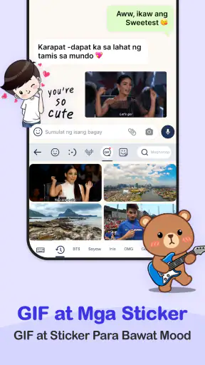 Photo Keyboard Mga Tema, Font screenshot