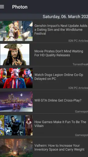 Photon - Gaming News screenshot