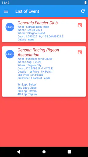 Pigeon E-Clocking screenshot