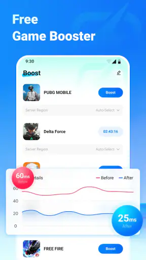 PingZero Booster-Less Game Lag screenshot