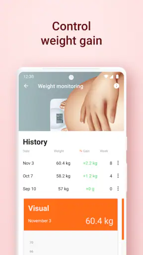 Pregnancy and Due Date Tracker screenshot