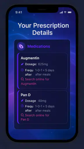 Prescription Reader AI screenshot