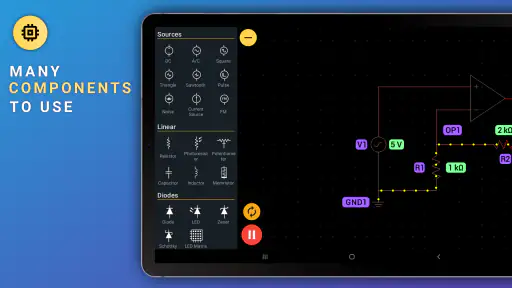 PROTO - circuit simulator screenshot