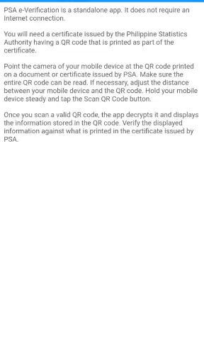 PSA e-Verification screenshot