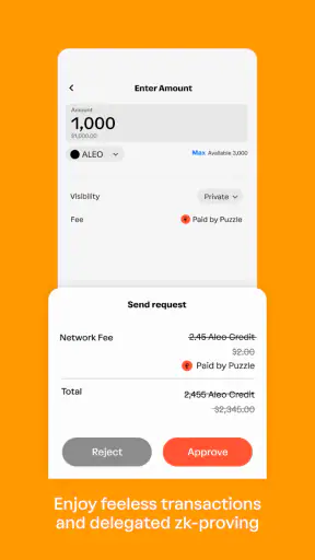 Puzzle - Aleo Wallet screenshot