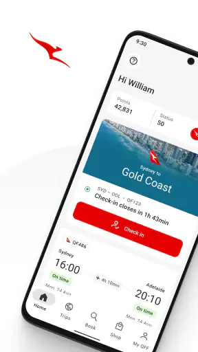 Qantas Airways screenshot