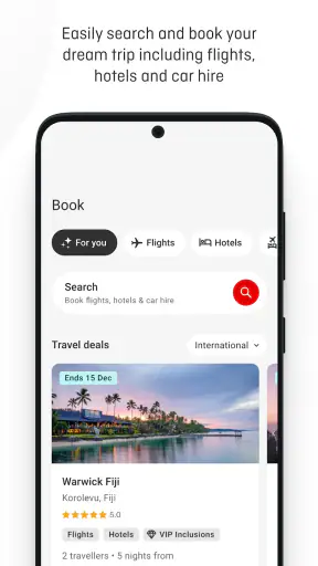Qantas Airways screenshot