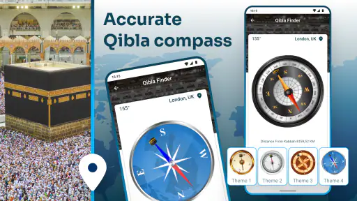 Qibla Compass with Salah Time screenshot