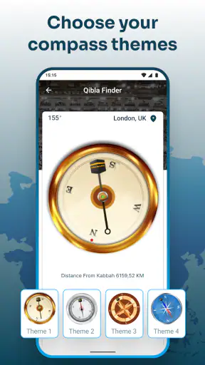 Qibla Compass with Salah Time screenshot