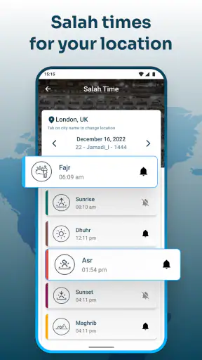 Qibla Compass with Salah Time screenshot