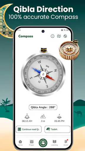 Qibla kumpas- Qibla direksyon screenshot